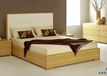 Giường gỗ MDF vân gỗ Sồi Mỹ - GCN 02