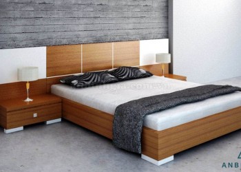 Giường ngủ gỗ MDF veneer Xoan Đào - 04