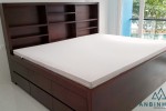 Giường ngủ có hộc kéo gỗ MDF vân gỗ nhà Cô Nga, Tân Bình, TPHCM
