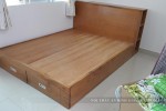 Giường ngủ có ngăn kéo gỗ Sồi nhà Chị Bình Tân Phú, TP.HCM