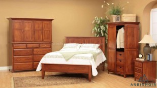 Bộ giường ngủ bằng gỗ Xoan Đào - GTN07