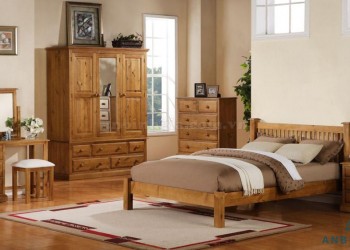 Bộ giường tủ bằng gỗ Sồi trắng - GTN 10