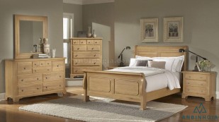 Bộ giường tủ bằng gỗ Sồi Mỹ - GTN 14
