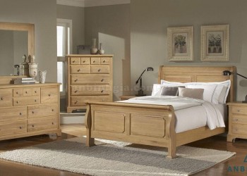 Bộ giường tủ bằng gỗ Sồi Mỹ - GTN 14