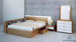 Giường ngủ gỗ MDF có hộc tủ - GNK 16
