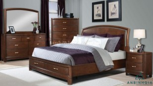 Giường ngủ gỗ Sồi có ngăn kéo - GNK 21