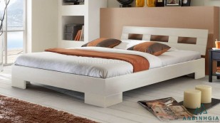 Giường gỗ ép MDF màu trắng - GCN 21