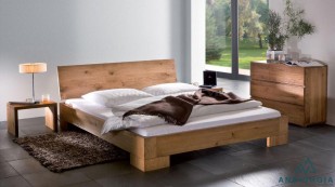 Giường gỗ nguyên khối Sồi trắng - GTN 30
