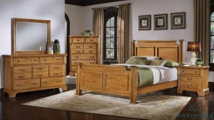 Bộ giường tủ bằng gỗ Sồi - GTN 33