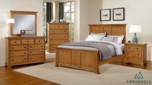 Bộ giường tủ gỗ Sồi Mỹ - GTN 34