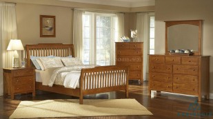 Giường đôi gỗ Sồi Mỹ tự nhiên - GTN 45