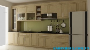 Tủ bếp gỗ Sồi trắng tự nhiên - MS 61