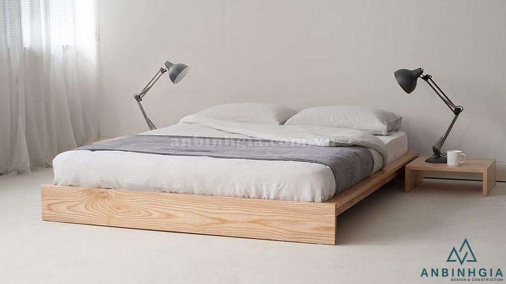 Giường ngủ thấp kiểu Nhật gỗ Sồi - GKN 12