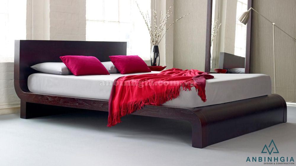 Giường ngủ gỗ Sồi Mỹ kiểu Nhật - GKN 15