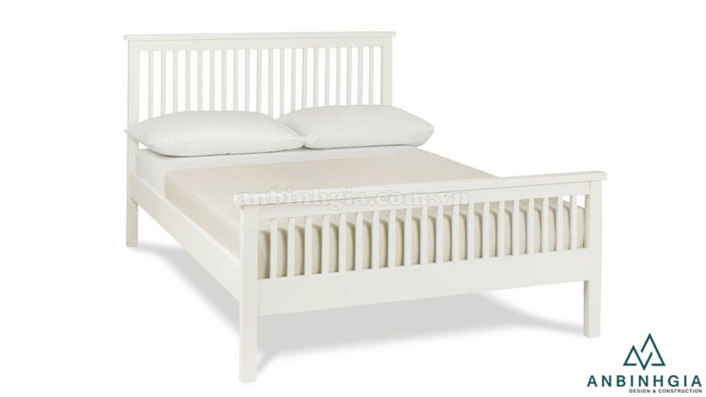 Giường bằng gỗ Sồi Mỹ sơn trắng - GTN 31